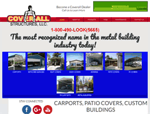 Tablet Screenshot of coverall-carports.com